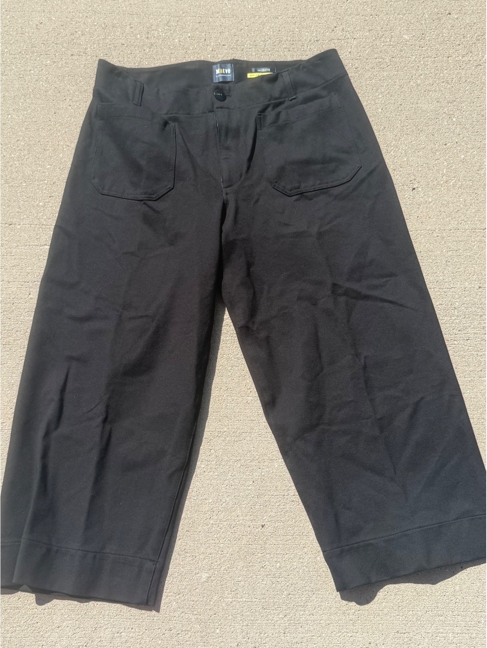 Maeve The Colette Black Wide Leg Cropped Pants Size US 16
